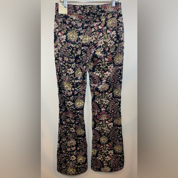 NWT Pilcro for Anthropologie The Icon Flare Corduroy Pants Navy Background Sz 27 - Picture 6 of 16